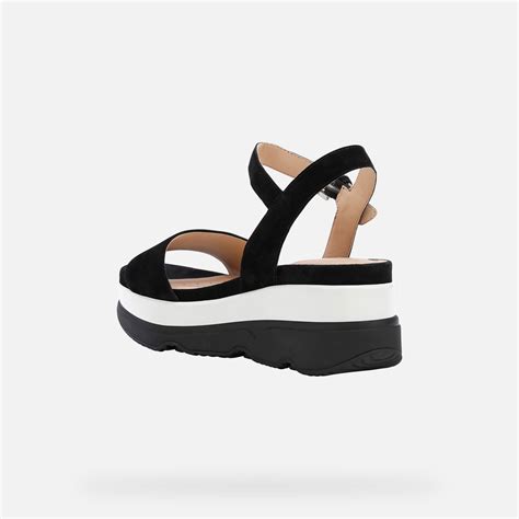 Geox® GARDENIA: Women's black Platform Sandals .